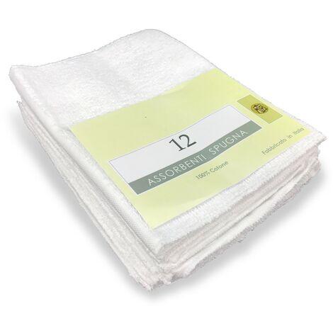 SET 12 ASSORBENTI Pannolino DONNA Anallergico IN SPUGNA DI COTONE LAVABILE
