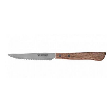 Set 12 coltelli in acciaio inox per bistecca in legno marrone