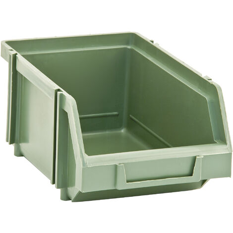 Set 12 contenitori a bocca di lupo in PST AU - L 108 x H 75 x P 167 mm - Verde