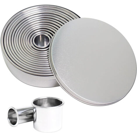 Set 12 emporte pièces inox formes variées