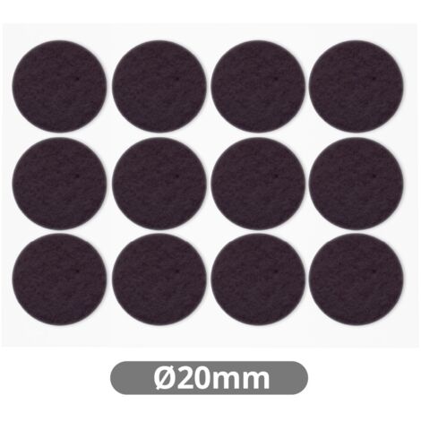 Set 12 fieltros adhesivos redondos Ø20mm Marron GSC 003802758