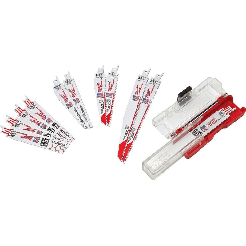 Milwaukee - Coffret de 12 Lames de scies sabres sawzall Universelles
