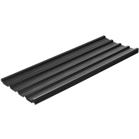 SET 12 PANNELLI DI RICAMBIO 129X45 CM PER CASETTE DA GIARDINO IN ACCIAIO ZINCATO GRIGIO SCURO