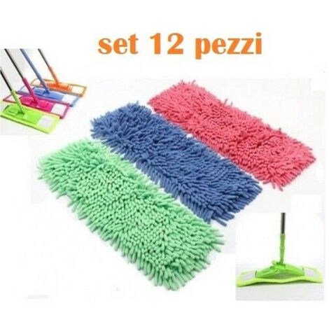 Set 12 Pièces De Tissu En Microfibre Lavable Et Remplaçable