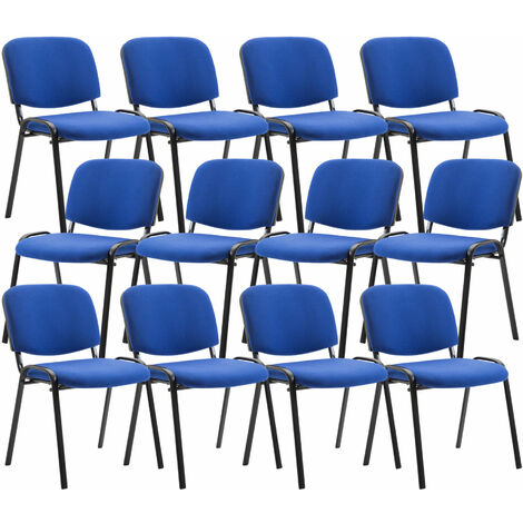 Set 12 sedie Conferenza Ken in Tessuto blu