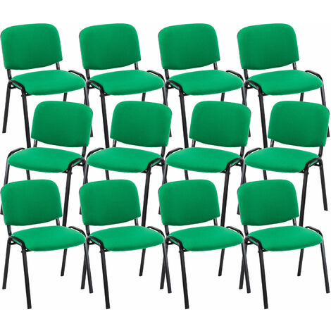 Set 12 sedie Conferenza Ken in Tessuto verde