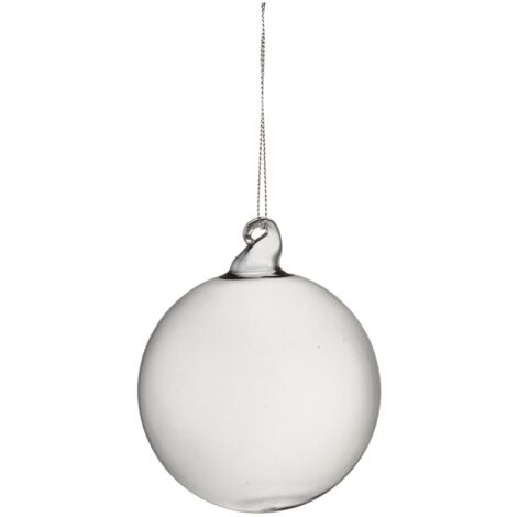 Set 12 sfere in vetro grigio fumè 8 cm.