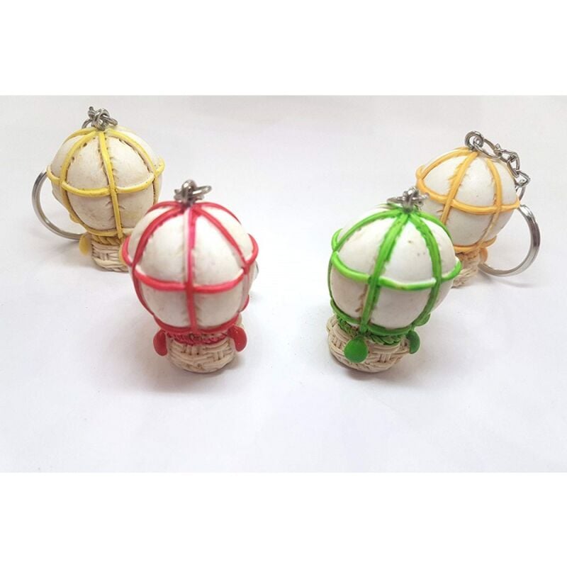 TrAdE Shop Traesio - Set 12pz Bomboniera Bomboniere Molgolfiere Colorate 18 Anni Compleanno Portachiavi -