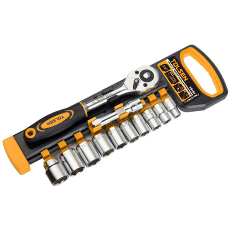 SET 12PZ CRICCHETTO REVERSIBILE CON BUSSOLE DA 3/8