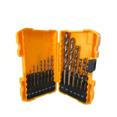 Set 14 punte elicoidali HSS per trapano 1.5 a 12.0 con custodia 501061