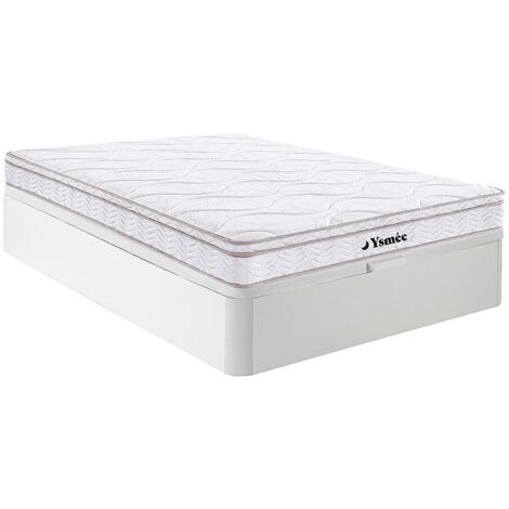 Set 140x190cm Rete vano Bianco + Materasso molle 3 zone con memory foam sp.20cm - WOLKENTANZ di YSMÉE