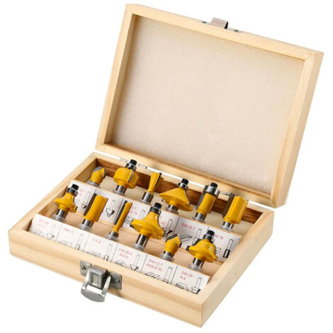 Set 15 Frese Miste Per Legno Con Gambo 8mm