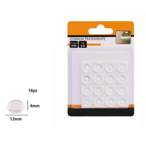 Set 16 Pz Gommini Adesivi Protection Paviments Rotondi 12x4mm 66094