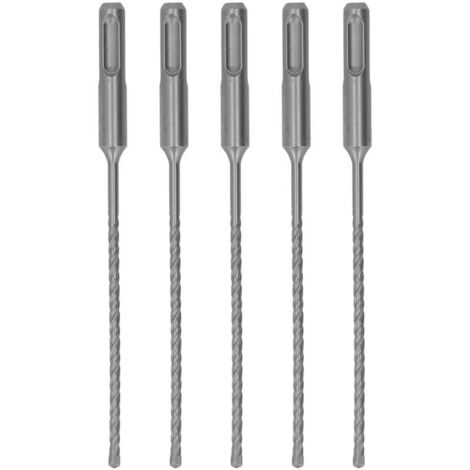 Set 160 Mm Longueur 2 Flute Auto-concentration Conseil D'administration pour les Applications de Maçonnerie, Décharge Rapide pour la Puce pour les Propriétaires 5 PCS (4 mm)