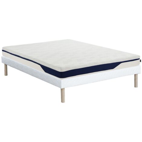 Set 160 x 200 cm letto contenitore imbottito + materasso in schiuma HD 7 zone e strato in gel memory form sfoderabile sp.22cm - FAGANI di YSMÉE