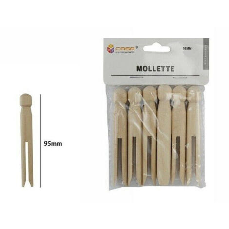 Set 18 Pcs Clothes Pegs Laundry Clothes Pegs Diy Wood 95mm 53894a
