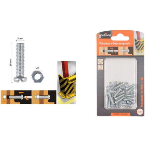 Set 18 Pz View Croce Tonda 5x16 Mm With Exagonal Daid M5 90967
