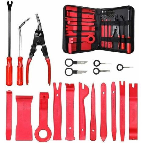 Set 19 pz smontaggio rimozione pannelli portiere clip auto stereo cruscotto 19pz