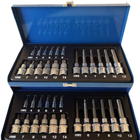 Set 19pz 18 Compasses à Insertion H Kit Compasses 1/2" 1/4
