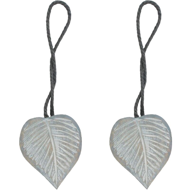 

Set 2 Alzapaños Para Cortinas De Madera Imantada Ottawa Pm - Gris Envejecido