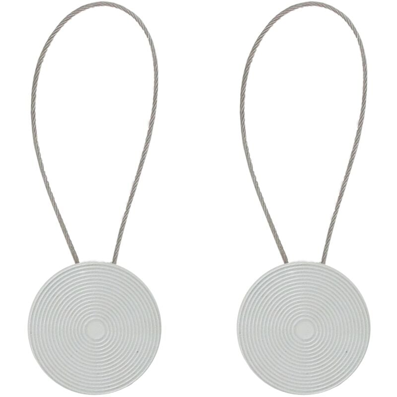 

Set 2 Alzapaños Para Cortinas De Metal Imantada Mandala Pm - Blanco Mate