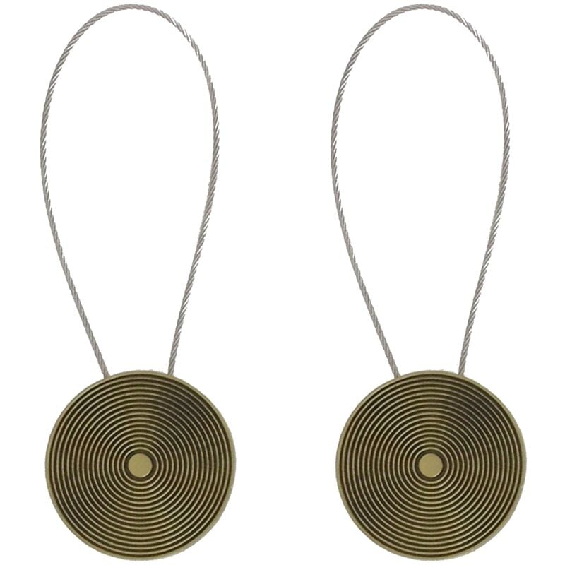 

Set 2 Alzapaños Para Cortinas De Metal Imantada Mandala Pm - Bronce
