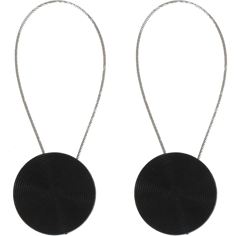 

Set 2 Alzapaños Para Cortinas De Metal Imantada Mandala Pm - Negro
