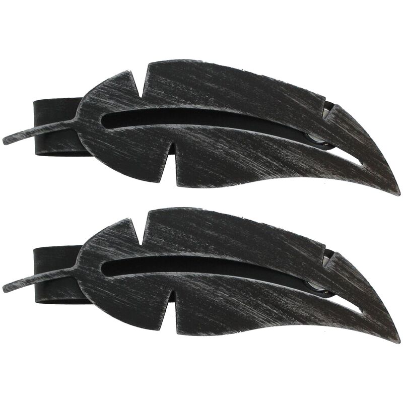 

Set 2 Alzapaños Para Cortinas De Metal Imantada Plume - Negro/Plata