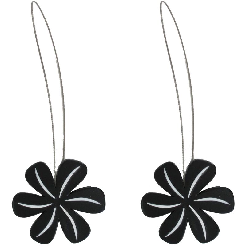 

Set 2 Alzapaños Para Cortinas De Resina Imantada Marquise - Negro