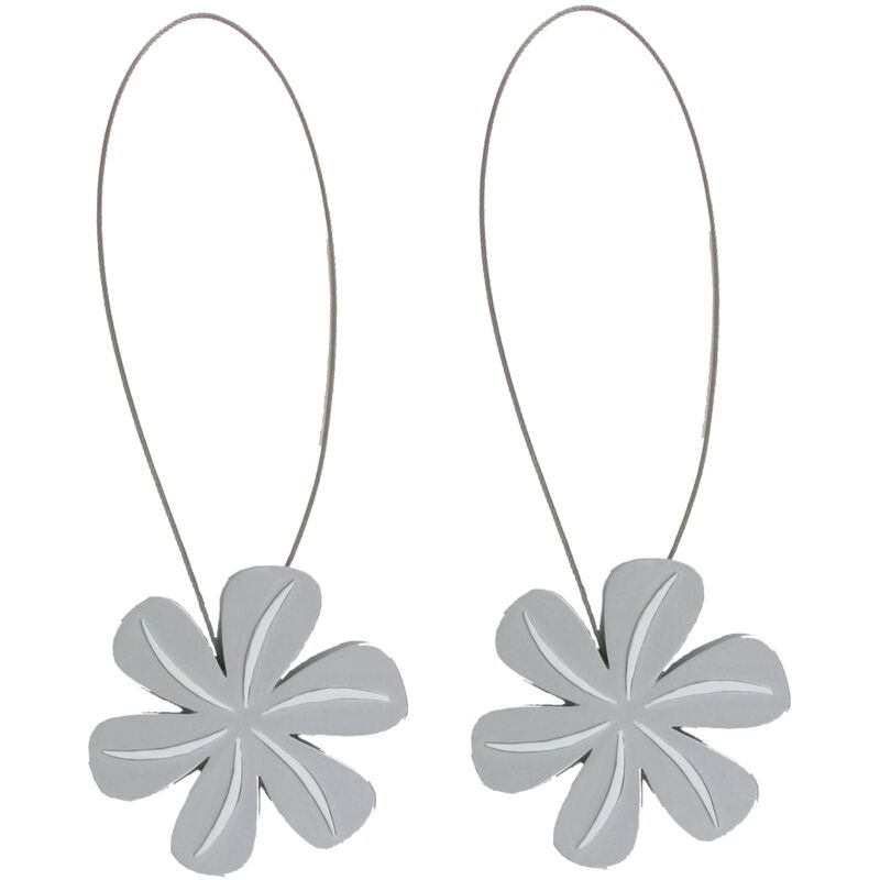 

Set 2 Alzapaños Para Cortinas De Resina Imantada Marquise - Plata