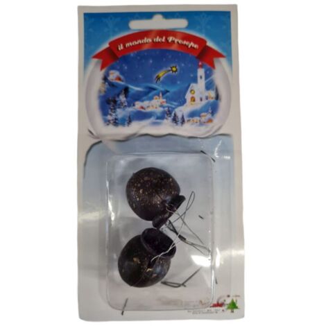 Set 2 Anfore in Rame decorazione per case presepe 2 cm