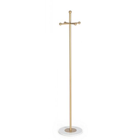 Set 2 Appendiabiti Marmo Oro Moderno H175 cm - PARADISO