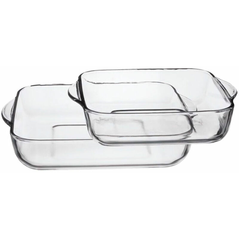 

Pasabahce - Set De Fuentes De Cocina Transparente Vidrio De Borosilicato (2 Piezas)