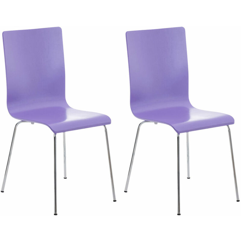 Set 2 Chaises Pepe en bois Violet