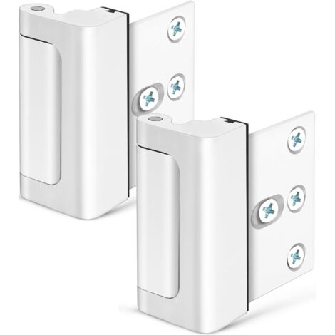 Set 2 chiavistelli di sicurezza per porta – Serratura rinforzata con meccanismo flip, blocco protezione bambini e chiusura notturna per porte interne, installazione facile