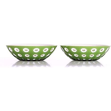SET 2 CIOTOLE LE MURRINE SABBIA/BIANCO/VERDE MUSCHIO 12 CM GUZZINI ACCESSORI CASA TAVOLA CUCINA