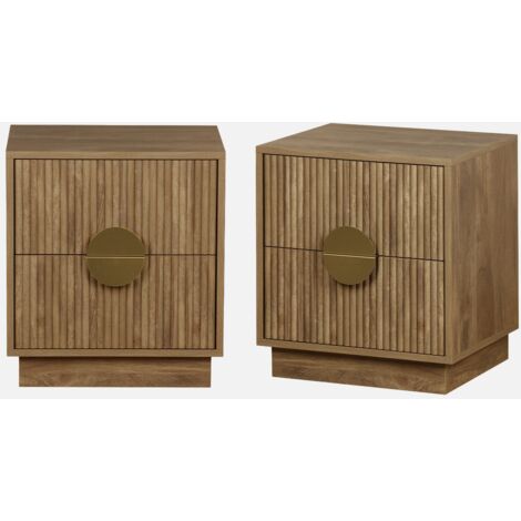 Selsey Bemmi - Comodino Con Gambe Dorate - Beige - Selsey Da 84,99