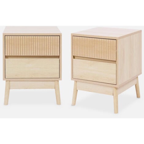 SWEEEK Set 2 comodini con 2 cassetti