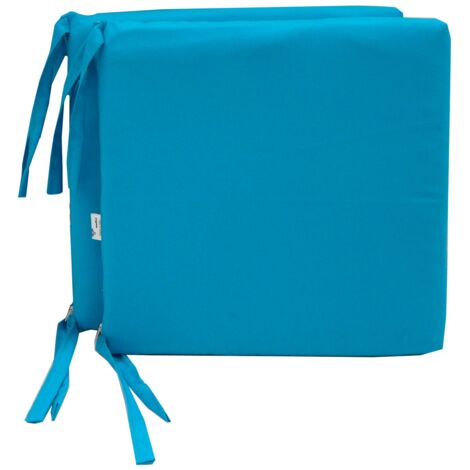 Set 2 Cuscini per Sedia da Giardino 40x40x5 cm in Dralon Allegro Turchese