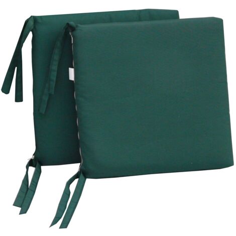 Set 2 Cuscini per Sedia da Giardino 40x40x5 cm in Dralon Allegro Verde