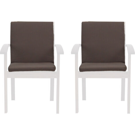 Set 2 Cuscini per Sedia da Giardino 90x45x5 cm in Dralon Allegro Taupe