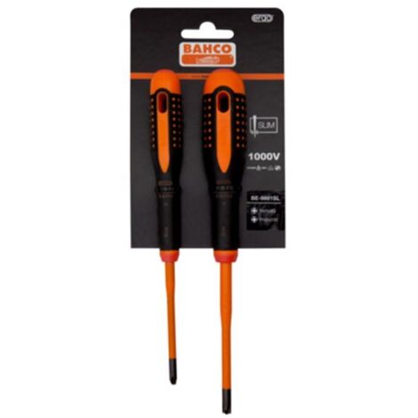 SET 2 DESTORNILLADOR ERGO PUNTA COMBI PH1/2 AISLO INTEGRADO - BAHCO