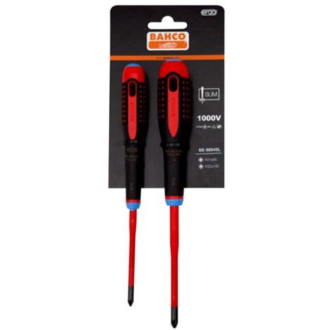 SET 2 DESTORNILLADOR ERGO PUNTA COMBI PZ1/2 AISLO INTEGRADO - BAHCO
