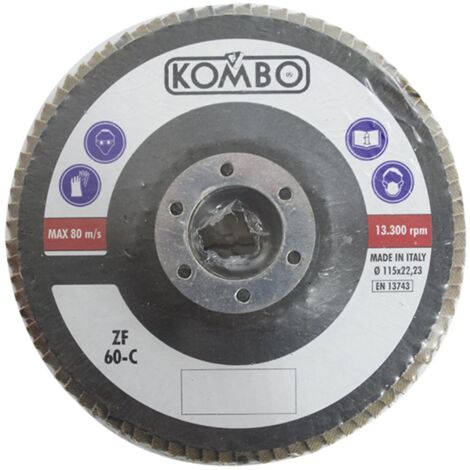 Set 2 Dischi Abrasivi per Smerigliatura Superfici in METALLO Diam 115mm sp 5mm Foro da 22,23mm
