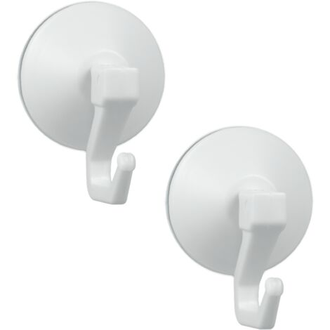 Set 2 ganci a ventosa in plastica pvcon ps 4 cm - metaltex