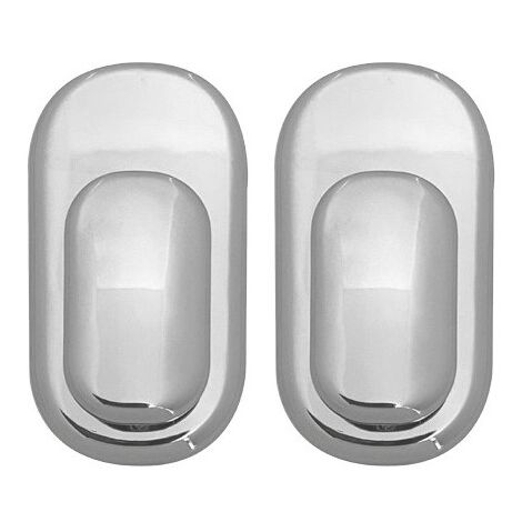 SET 2 GANCI IN PLASTICA 3X2XH6CM CROMO