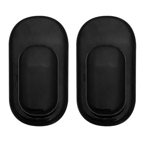 SET 2 GANCI IN PLASTICA 3X2XH6CM NERI