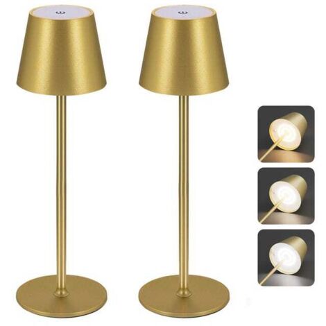 Set 2 Lampade da Tavolo LED Ricaricabili – Lampade Touch Senza Fili