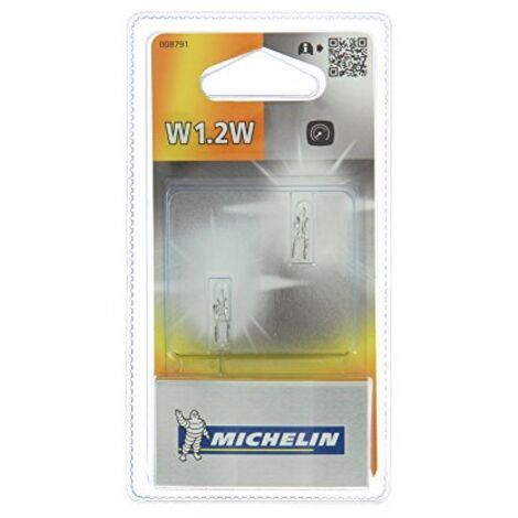 SET 2 LAMPADINE AUTO W1,2W 12V MICHELIN