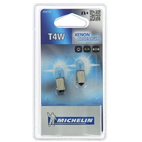 SET 2 LAMPADINE AUTO XENON BLUE LIGHT T4W 12V MICH